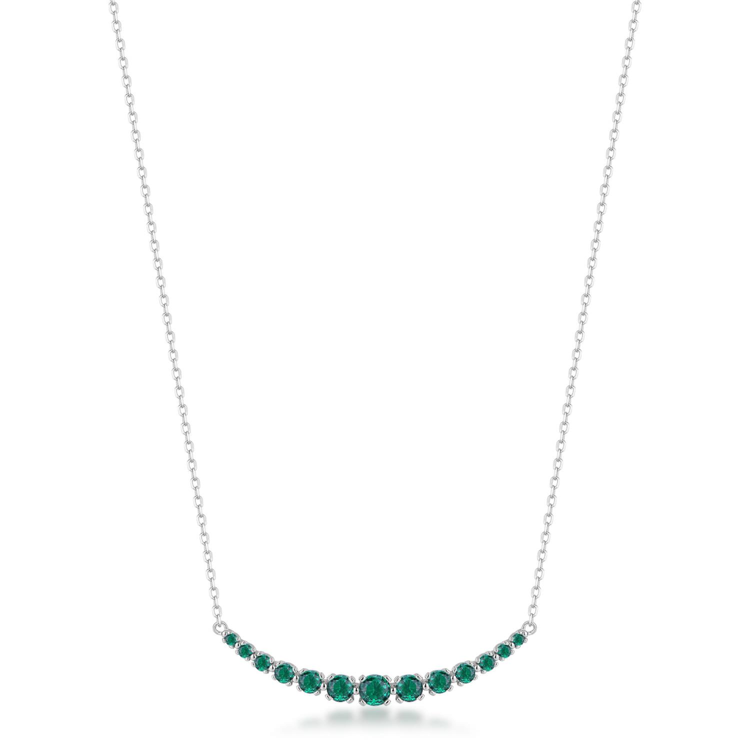 Brosway - Collana FANCY in argento 925/1000 rodiato, e cubic zirconia emerald Ref. FLG130 - BROSWAY