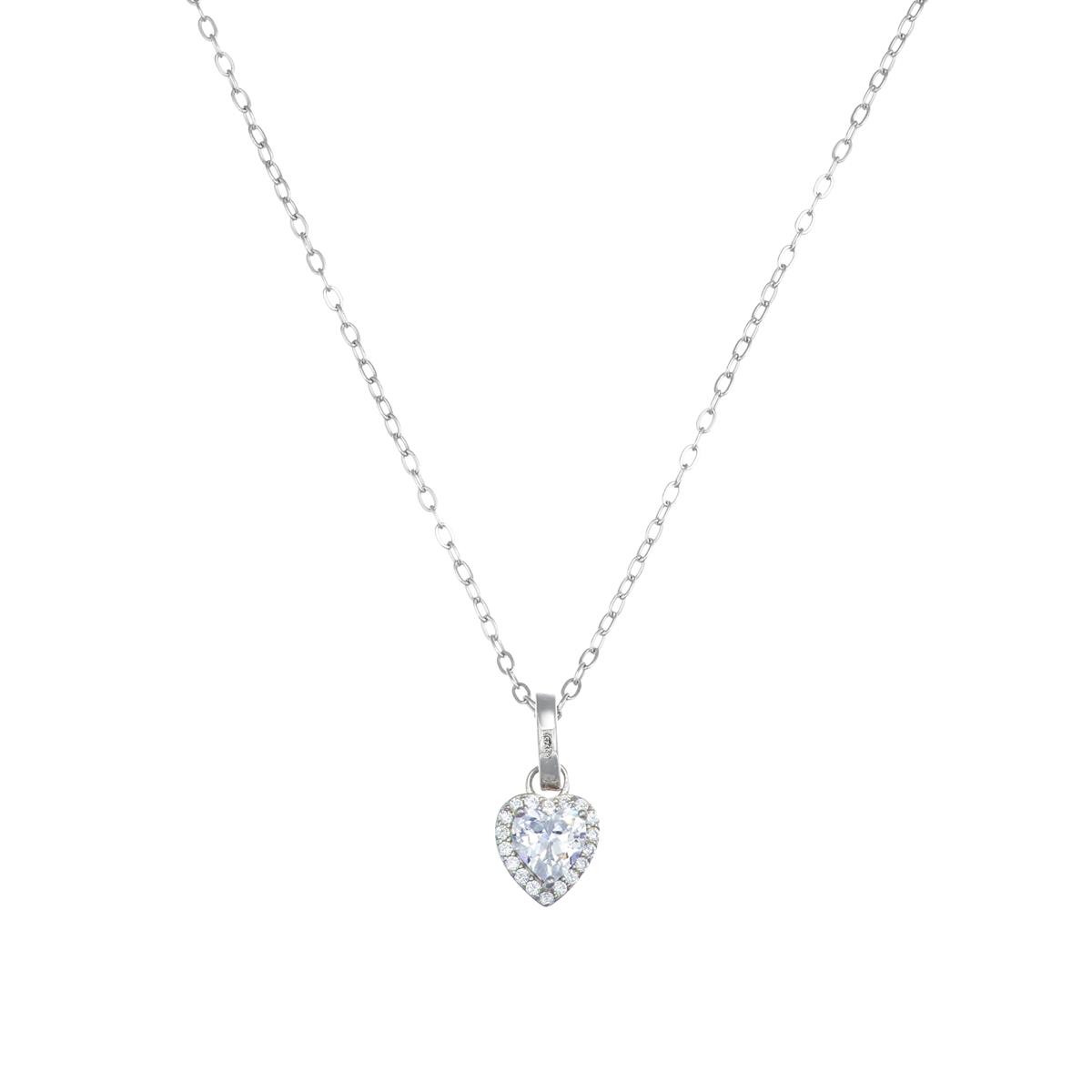 Collana Diamonds Cuore Bianco - Amen Collection Ref. CLTICSBBZ - AMEN