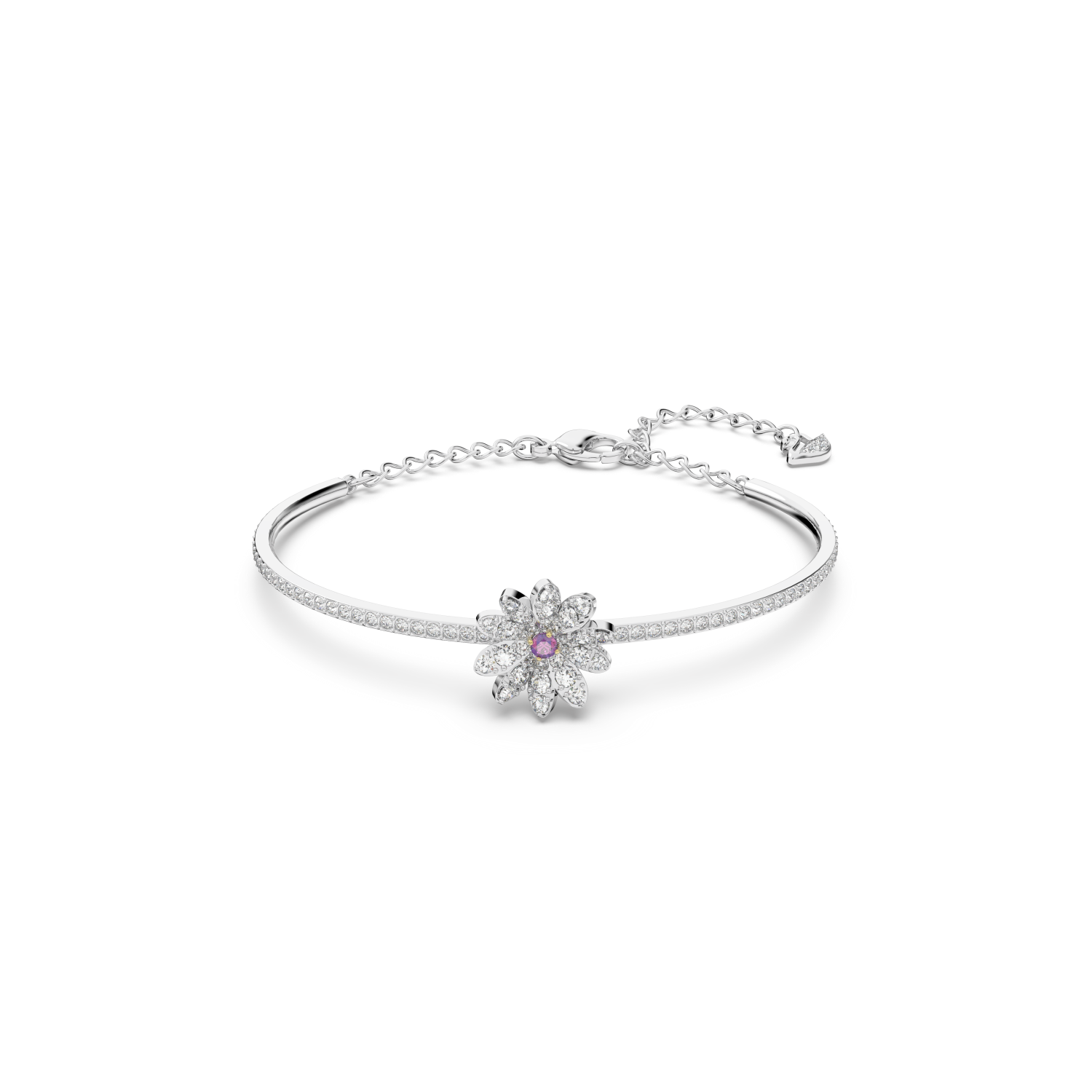 Swarovski - Bracciale rigido Eternal Flower, Fiore, Rosa, Mix di finiture Ref. 5643046 - SWAROVSKI