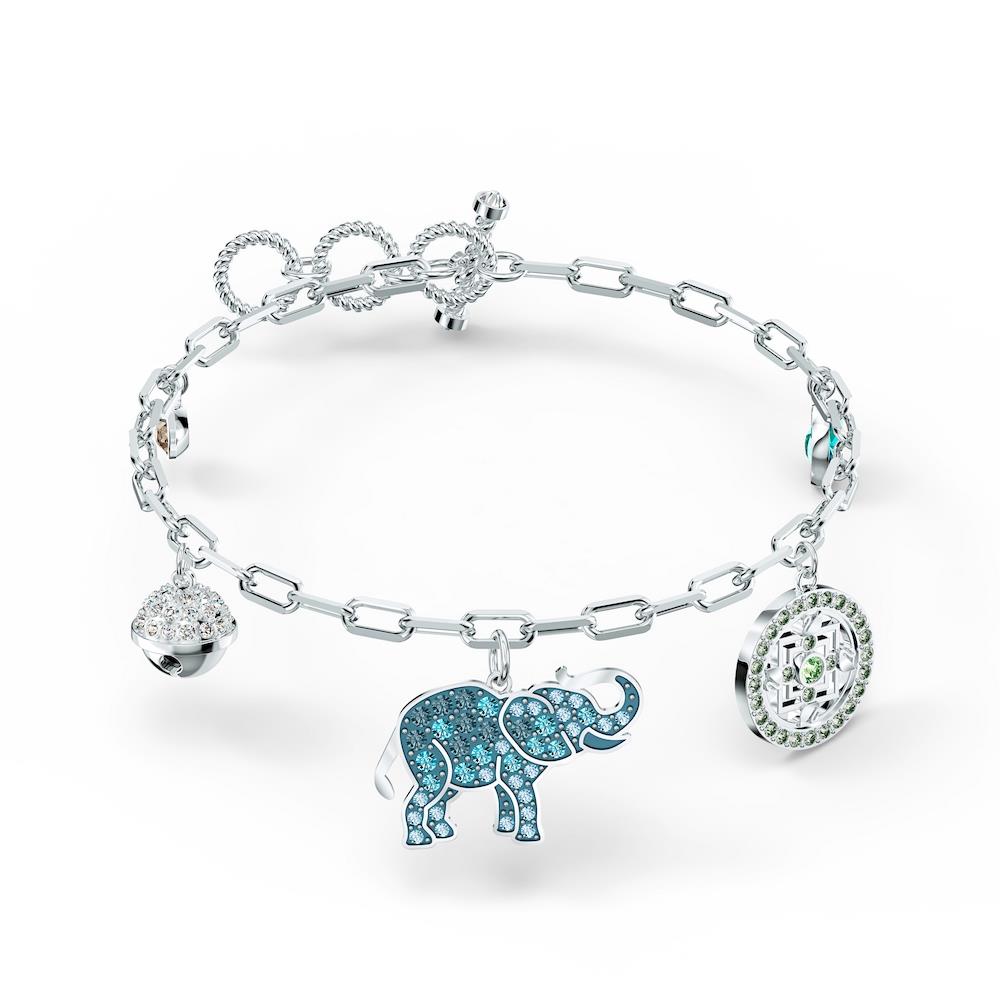 Bracciale Swarovski - symbolic elephant, multicolore chiaro, placcato rodio Ref. 5521444 - SWAROVSKI