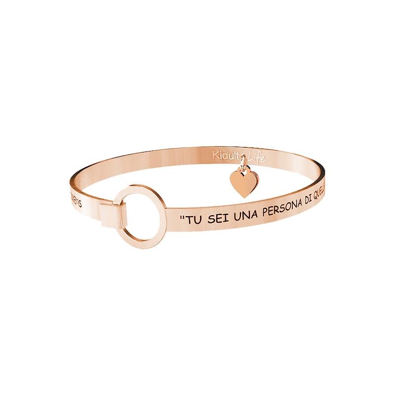 Gioielli Kidult - Bracciale in acciaio 316L e Pvd Ros&eacute; Ref. 731648 - KIDULT