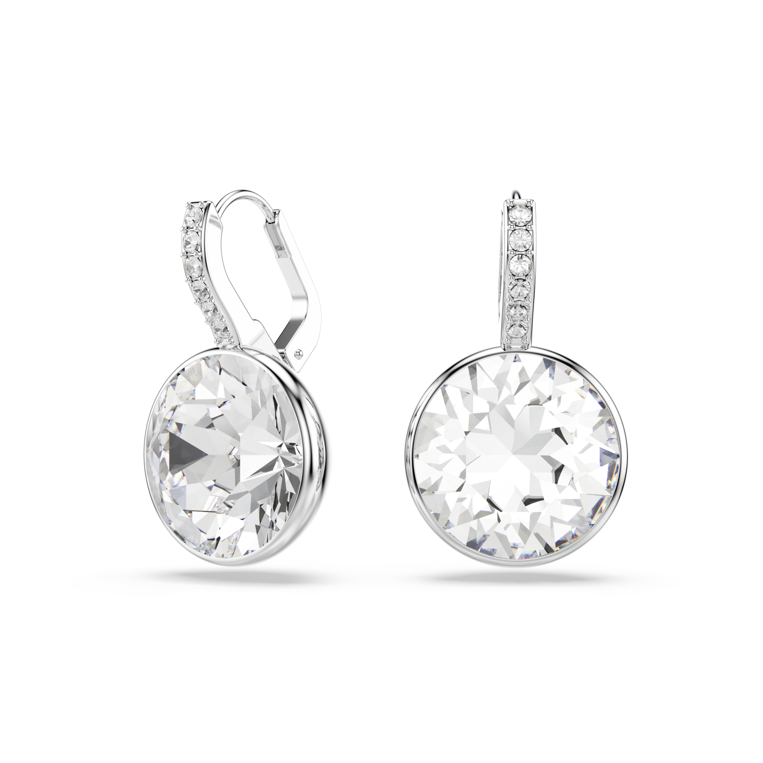 Swarovski - Orecchini pendenti Millenia, Taglio Round, Bianchi, Placcato rodio Ref. 5731149 - SWAROVSKI