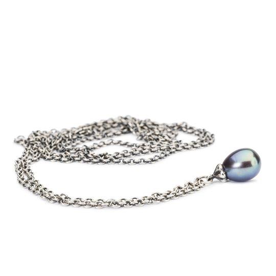 Trollbeads Bead in Argento - Collana Fantasia con Perla Pavone 80 Cm Ref. TAGFA-00058 - TROLLBEADS