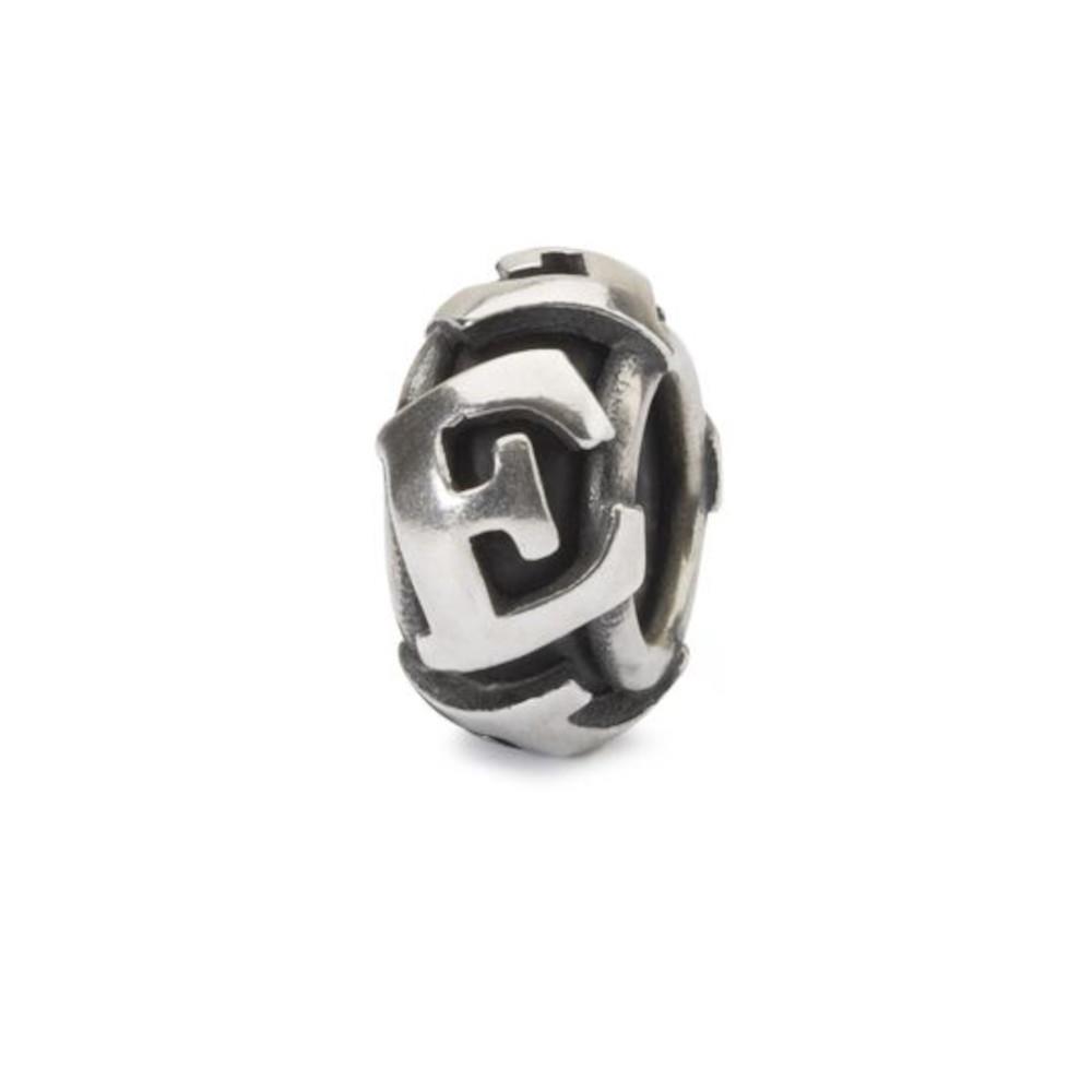 Trollbeads Ritirato - Original Trollbeads Stop Lettera E Ref. TAGBE-10214 - TROLLBEADS