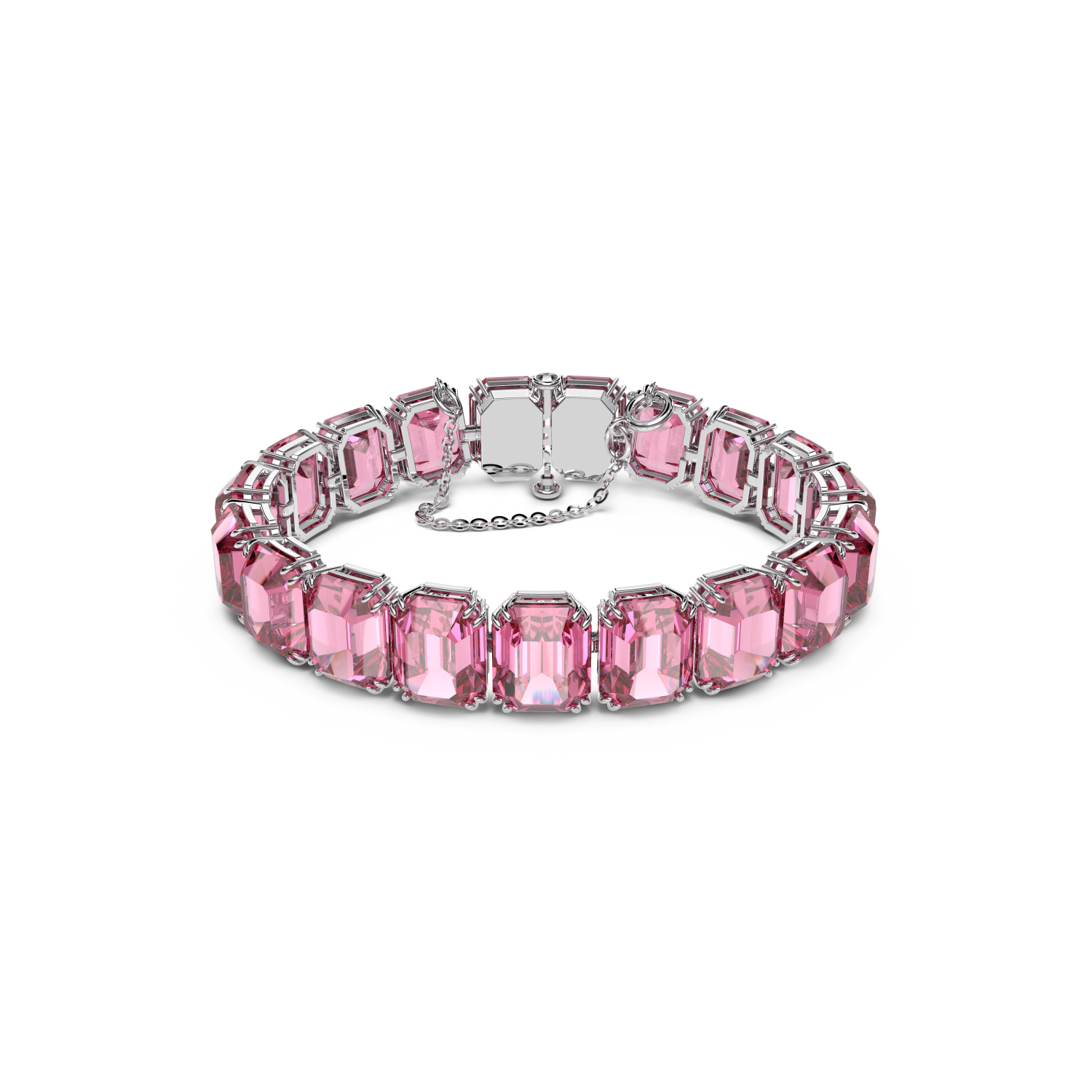 Swarovski - Braccialetto Millenia, Taglio ottagonale, Rosa, Placcato rodio Ref. 5610363 - SWAROVSKI