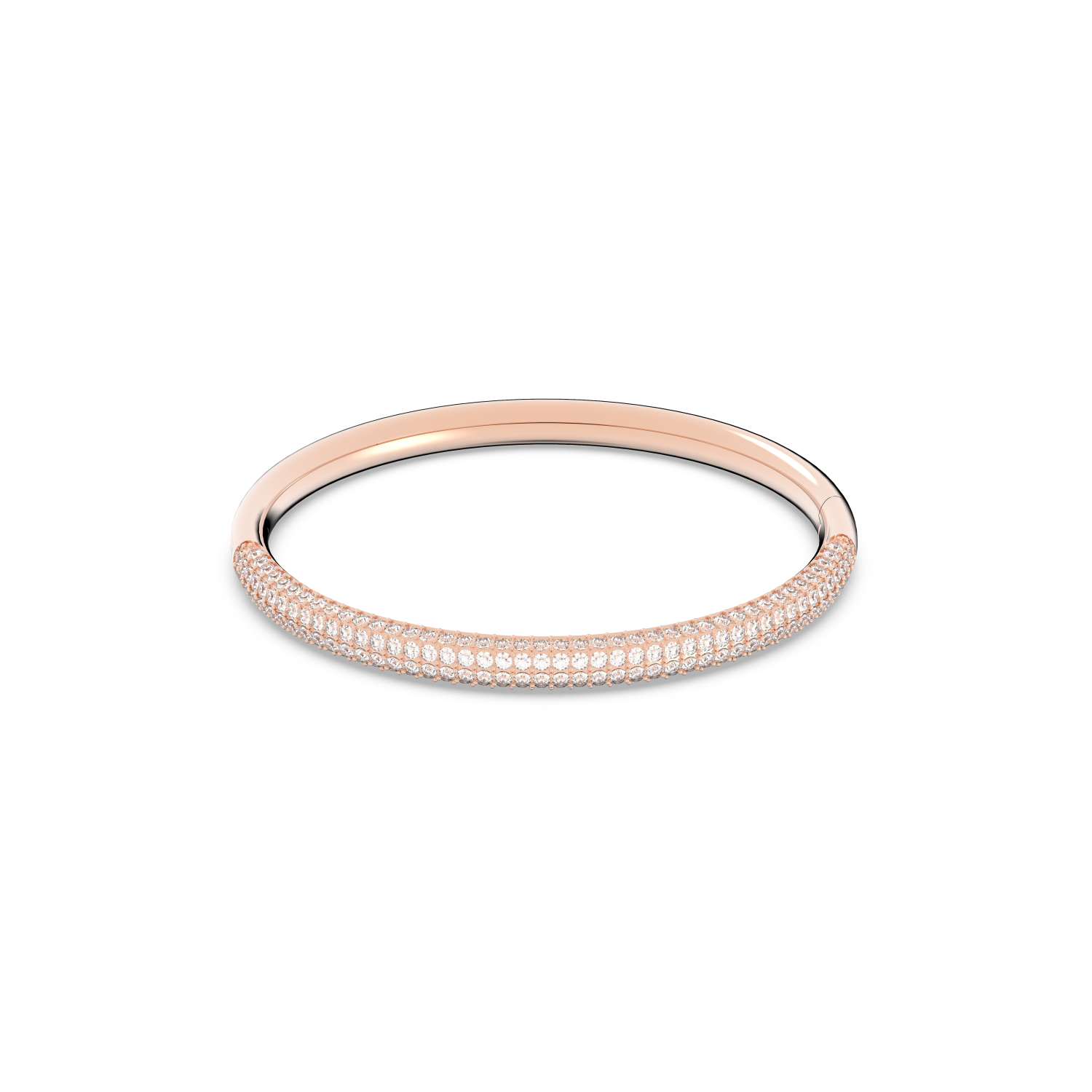 Swarovski - Bracciale rigido Stone, Bianco, Placcato color oro rosa Ref. 5032850 - SWAROVSKI
