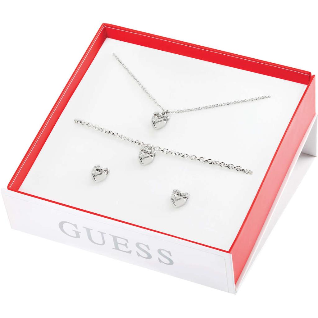 Bracciale Guess Multi Catena Con Logo E Stelle - UBB70078-S, Argento, Gioiello Moda Donna