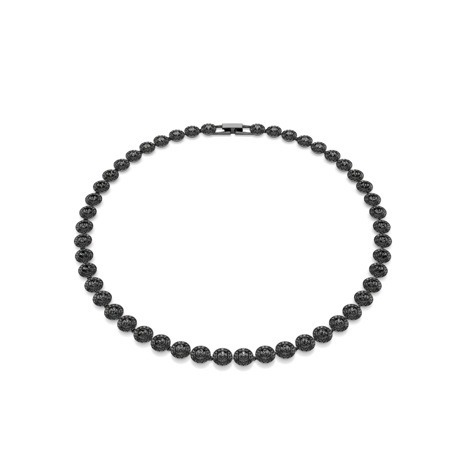 Swarovski - Collana Una Angelic, Taglio Round, Nera, Placcato rutenio Ref. 5709412 - SWAROVSKI