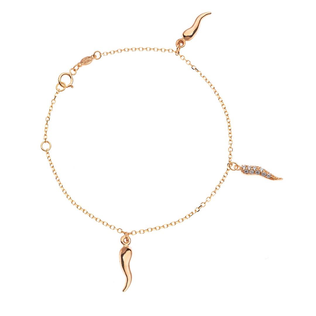 Bracciale in Oro Giallo Simbolo Cornetto Portafortuna Ref. 771639 - FACCO