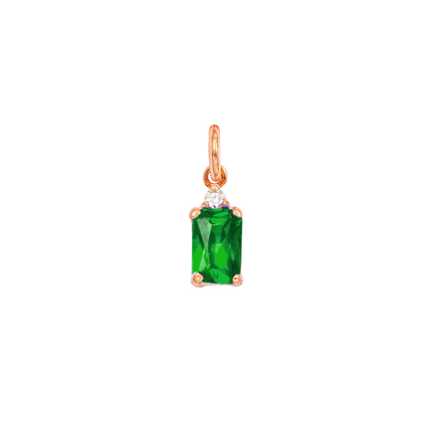 Charm Smeraldo in Oro 9 Kt e Zirconi  Ref. A0307R9 - FACCO