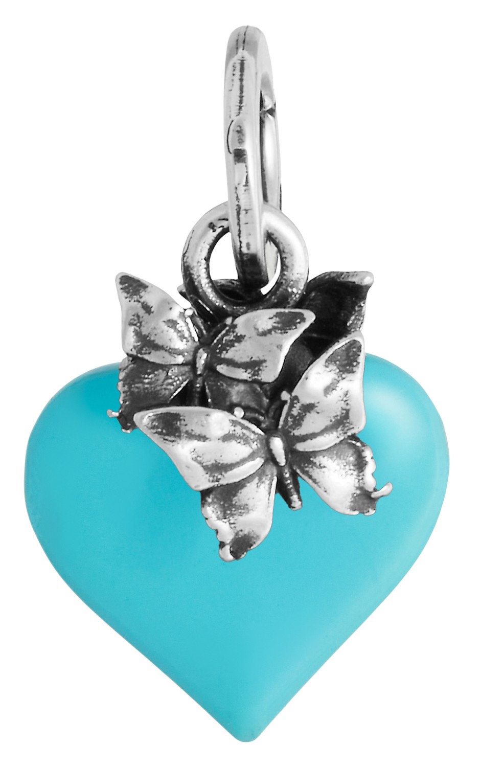 Giovanni Raspini - Charm Cuore Farfalle azzurro Ref. 12465 - GIOVANNI RASPINI