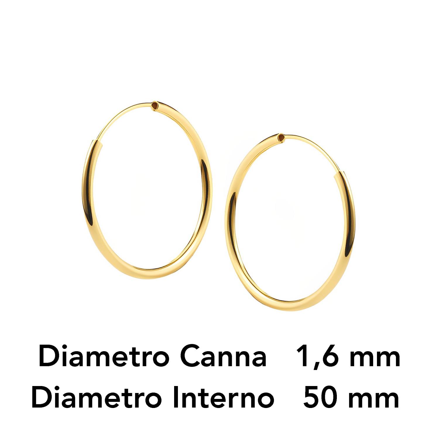 Orecchini Cerchio in Oro Giallo Ref. 772959 - FACCO