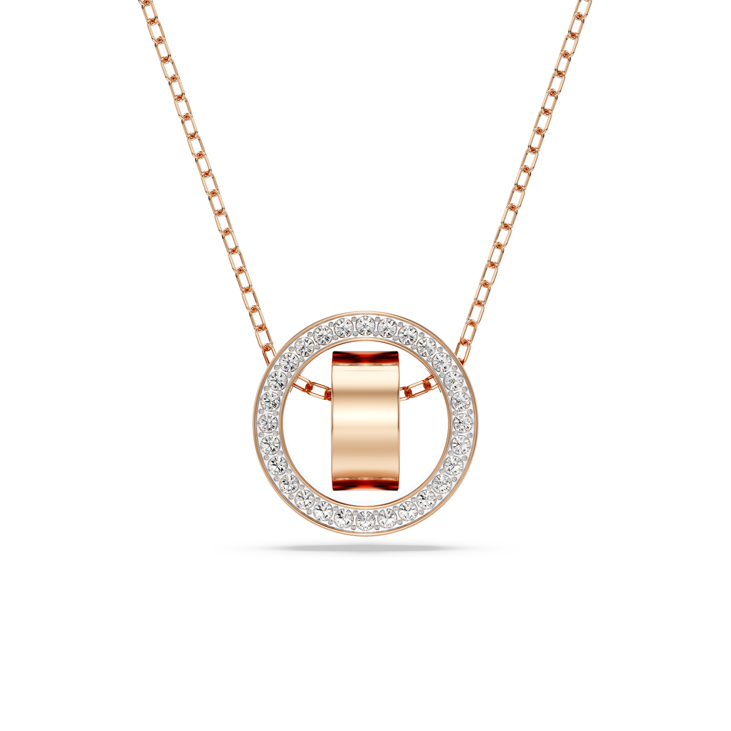 Swarovski - Pendente Dextera, Bianco, Placcato color oro rosa Ref. 5636500 - SWAROVSKI