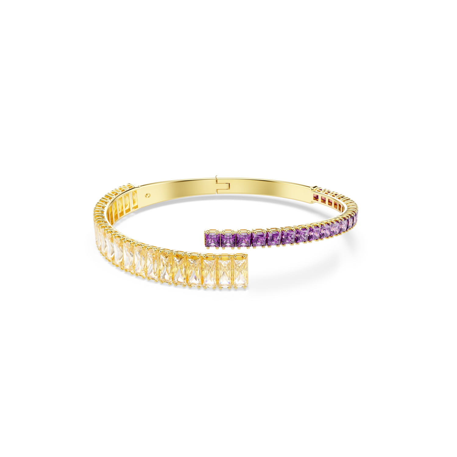 Swarovski - Bracciale rigido Matrix, Taglio misto, Multicolore, Placcato color oro Ref. 5731048 - SWAROVSKI