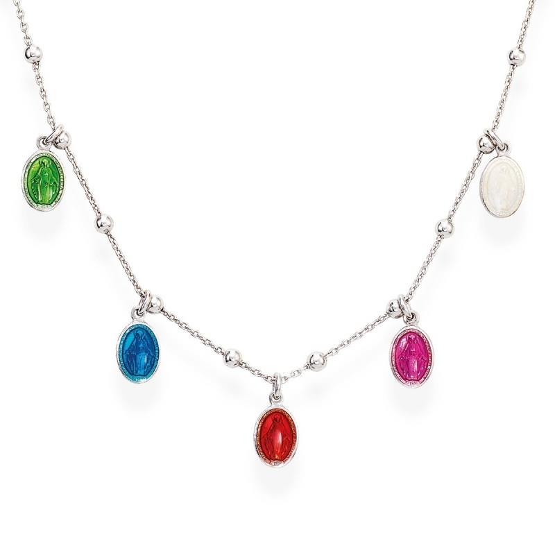 Collana Amen - Argento 925 Smalti Colorati Ref. CLMSB - AMEN