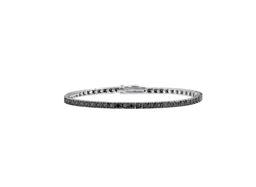 Bracciale Recarlo - Tennis Diamanti Neri Ref. T39SE886/DK-19 - RECARLO