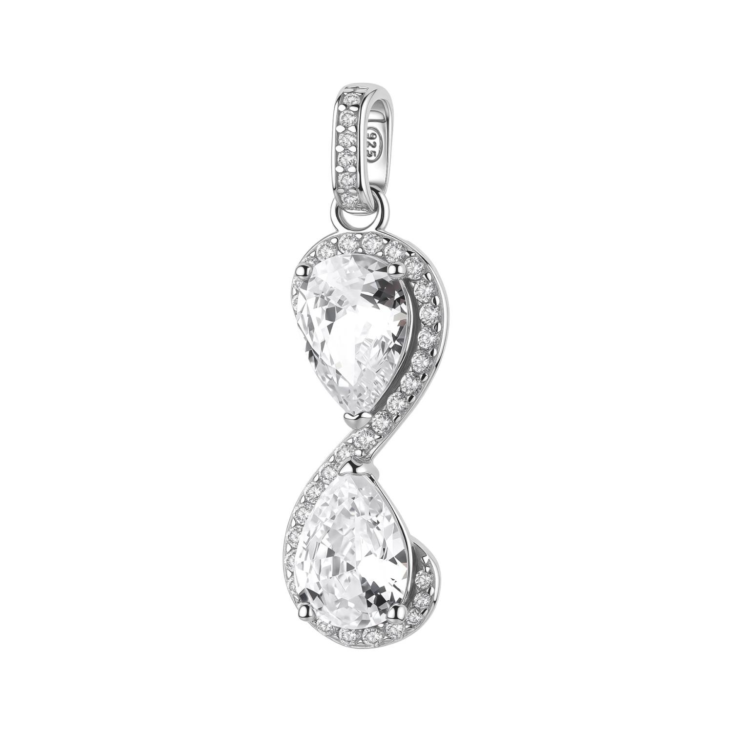 Brosway - Pendente FANCY in argento 925/1000 rodiato,  cubic zirconia white forma pear Ref. FIW180 - BROSWAY