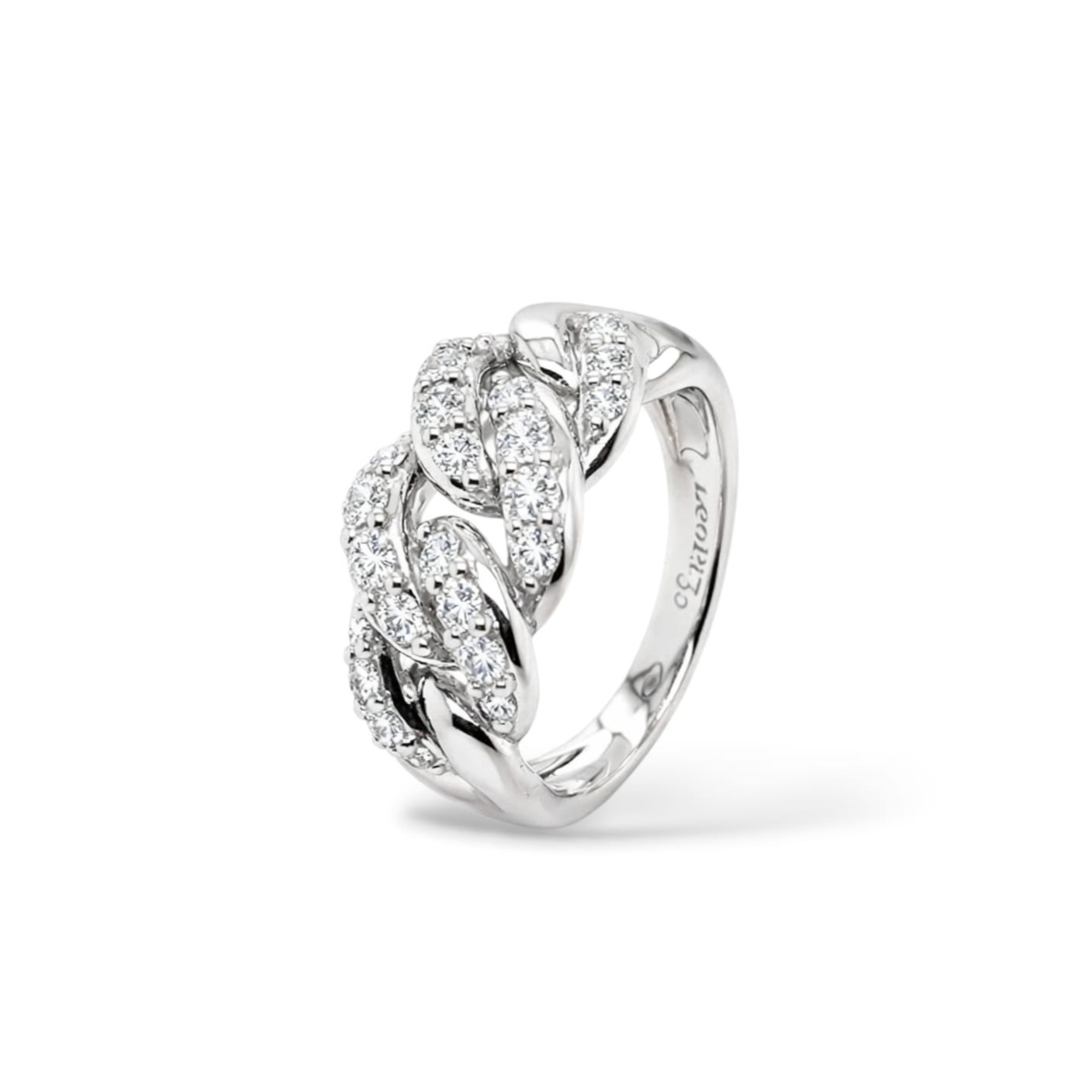 Leo Pizzo - Anello in Oro Bianco e Diamanti Naturali Mis. 14 Ref. 759018 - LEOPIZZO