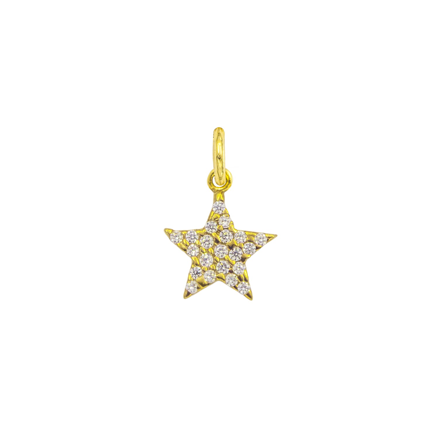 Charm Stella in Oro 9 Kt e Zirconi  Ref. A0237G9 - FACCO