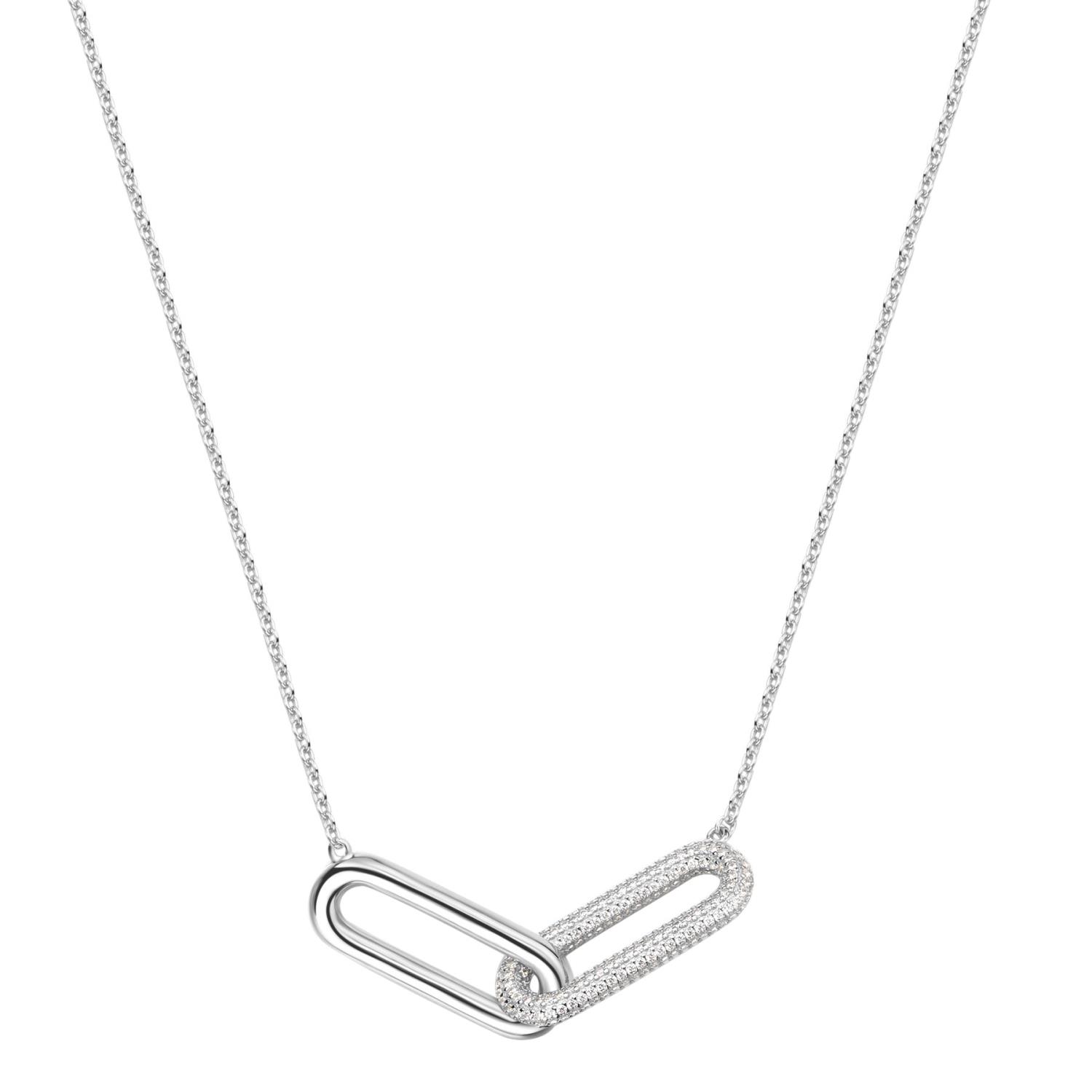 Rosato - Collana BIANCA argento 925/1000 rodio, cubic zirconia white Ref. RZBI60 - ROSATO