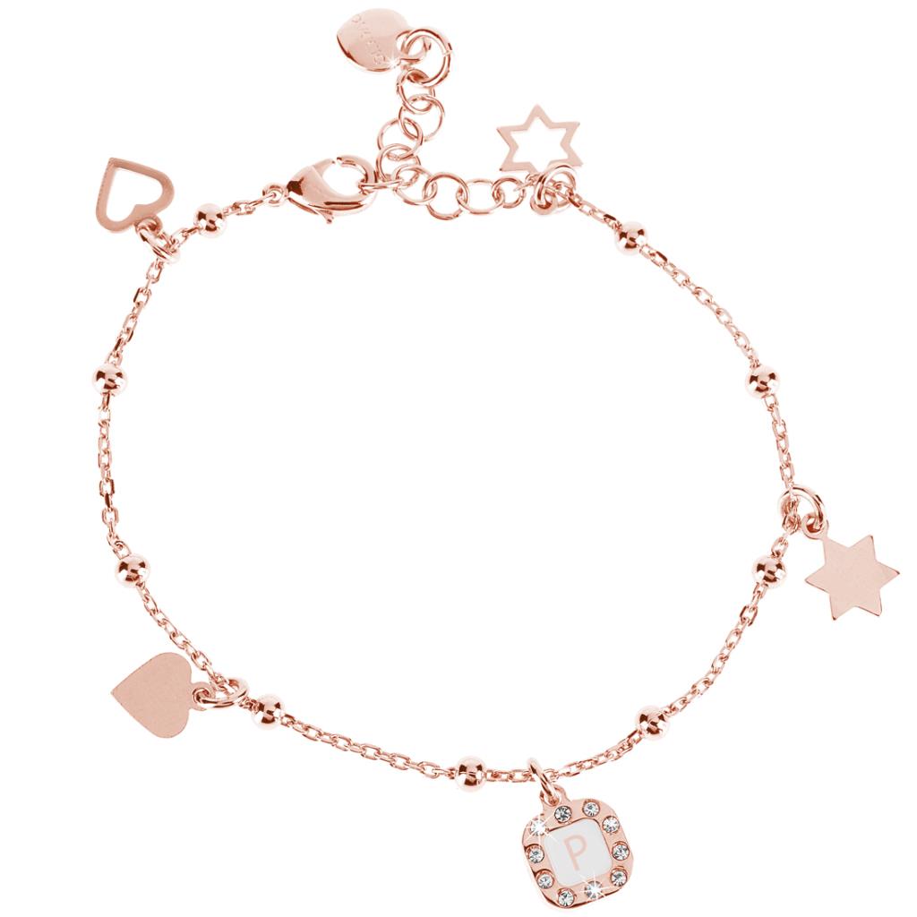 Bracciale Dvccio - Lettera P collezione Hel&egrave; Ref. ZXBHELE/R-P - DUCCIO