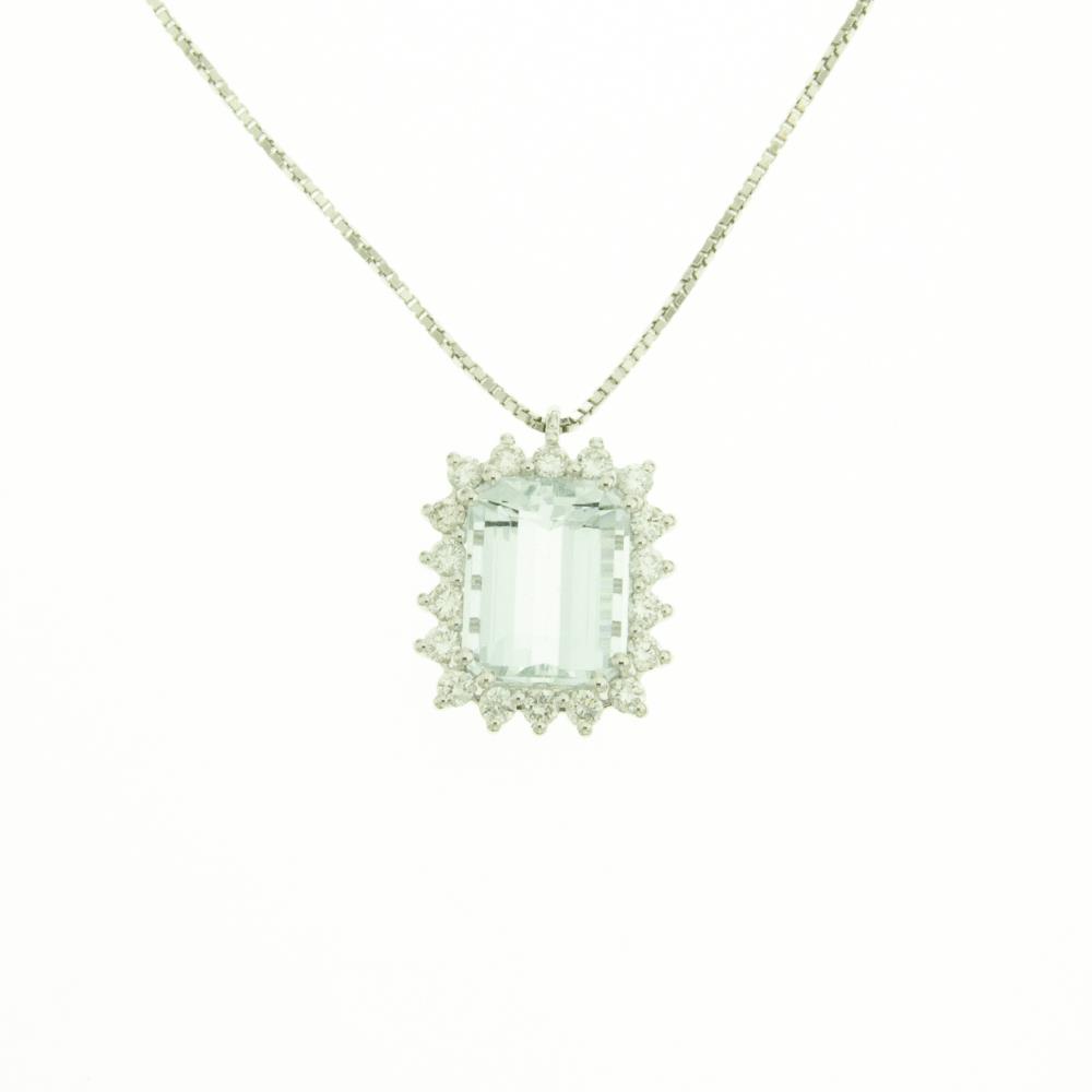 Collana Salvini Oro Bianco e Diamanti e Acquamarina ct. 0,44 Ref. 20079810 - SALVINI