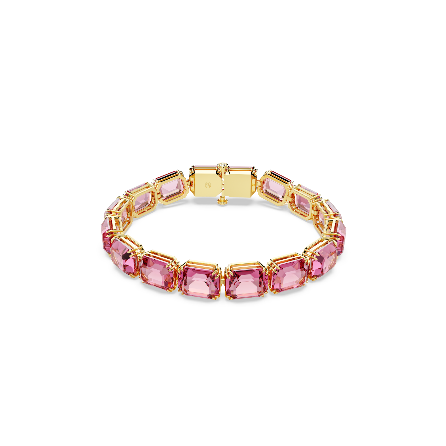 Swarovski - Braccialetto Millenia, Taglio ottagonale, Rosa, Placcato color oro Ref. 5683428 - SWAROVSKI