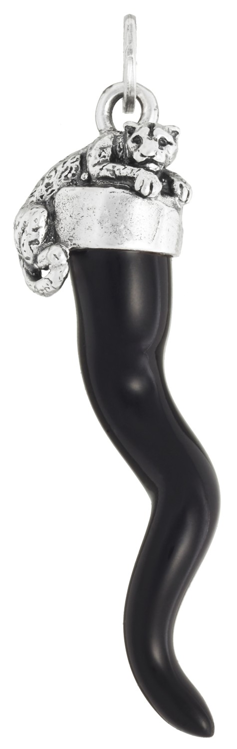 Giovanni Raspini - Charm Corno nero Leopardo Ref. 12483 - GIOVANNI RASPINI