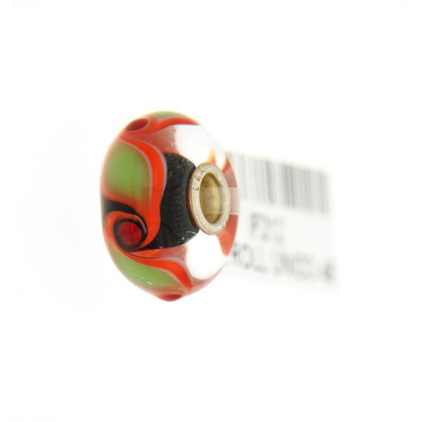 Trollbeads Unico in Vetro - OOAK Original Trollbeads  foglie verdi Rif. UNICO 48 - TROLLBEADS