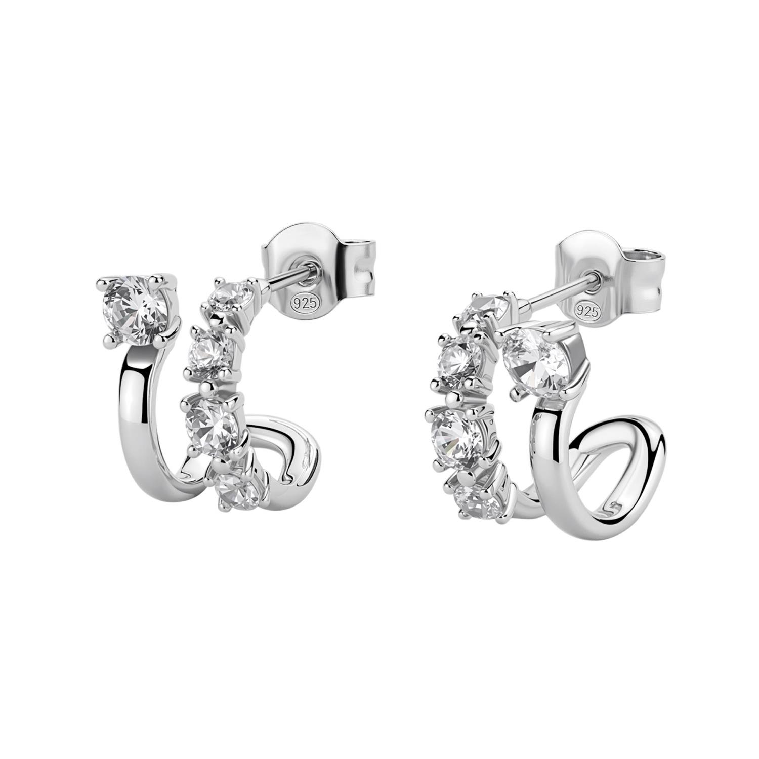 Brosway - Orecchini  FANCY in argento 925/1000 rodiato, e cubic zirconia white Ref. FIW153 - BROSWAY