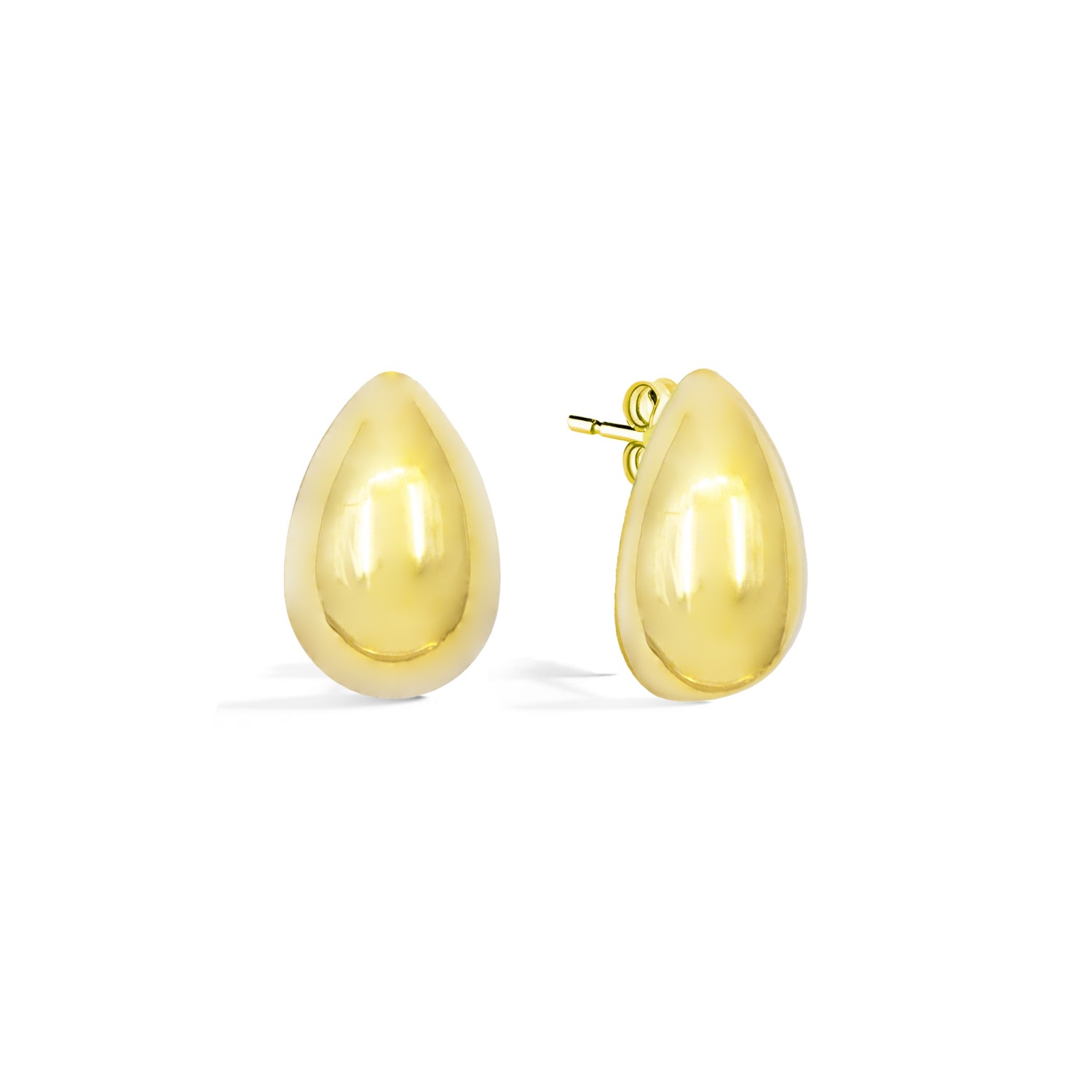 Orecchini Goccia in Oro 9 Kt e Smalto Bianco  Ref. 0267G9 - FACCO