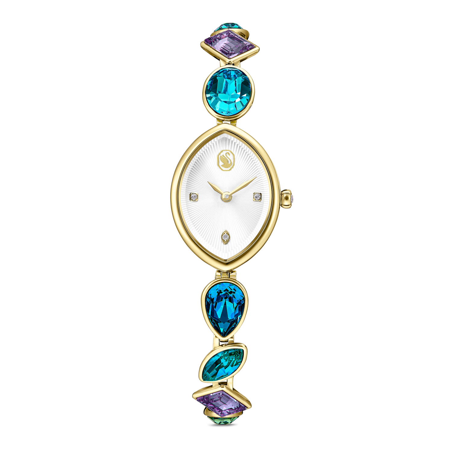 Swarovski - Orologio Gema, Bracciale in cristallo, Tono dorato, Finitura in tono dorato Ref. 5749569 - SWAROVSKI