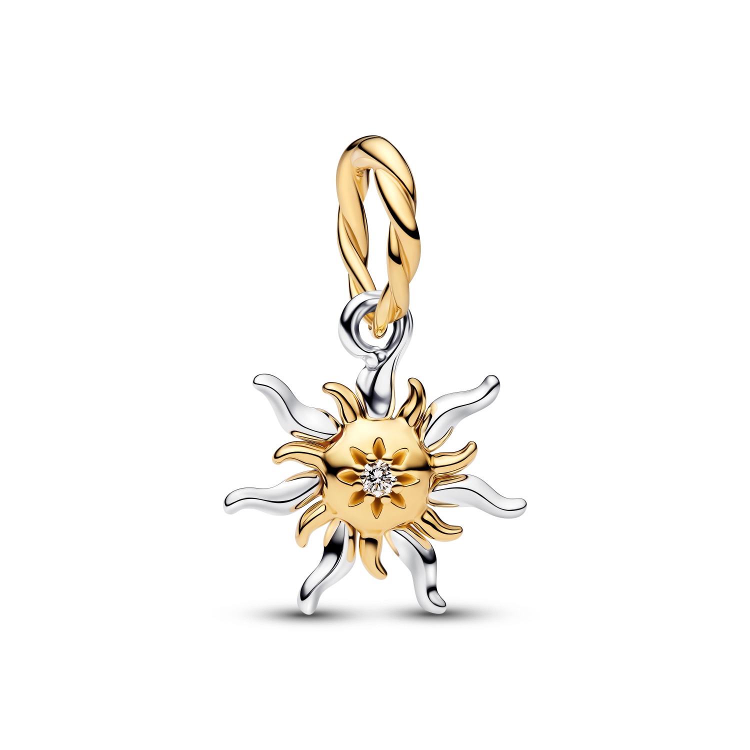 Charm Pandora Principesse Disney, Rapunzel, Fiore Magico con diamante creato in laboratorio – 764406C01 - PANDORA
