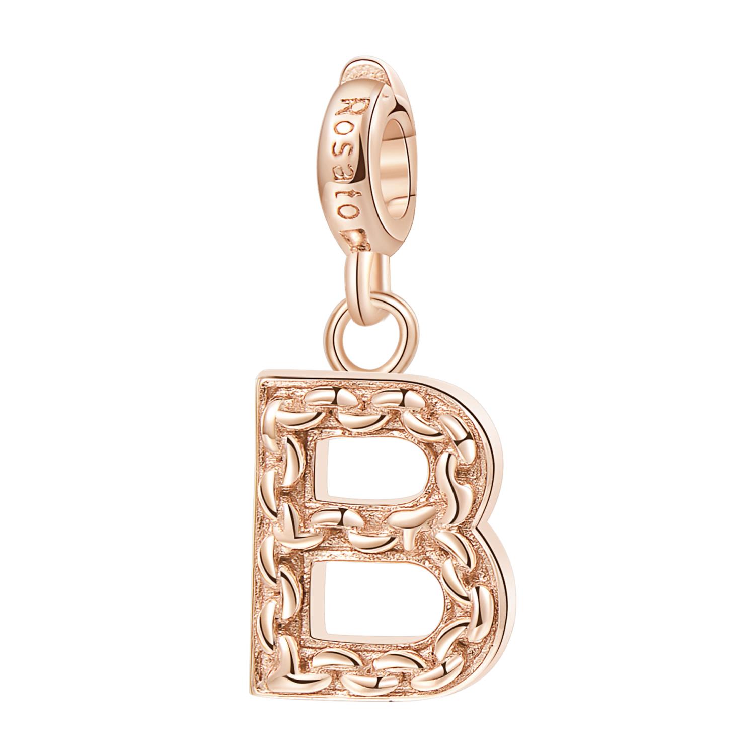 Rosato - Charm STORIE argento 925/1000 galvanica rosa B Ref. RZ080 - ROSATO