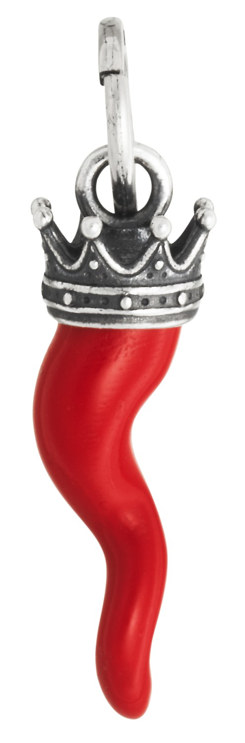 Giovanni Raspini - Charm Corno rosso Corona piccolo Ref. 12475 - GIOVANNI RASPINI
