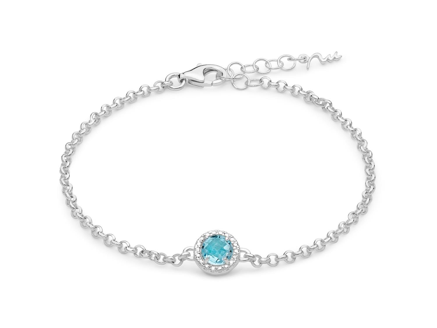 Bracciale Miluna Gemma del Cielo con Topazio tondo Ref. BRD934 - MILUNA
