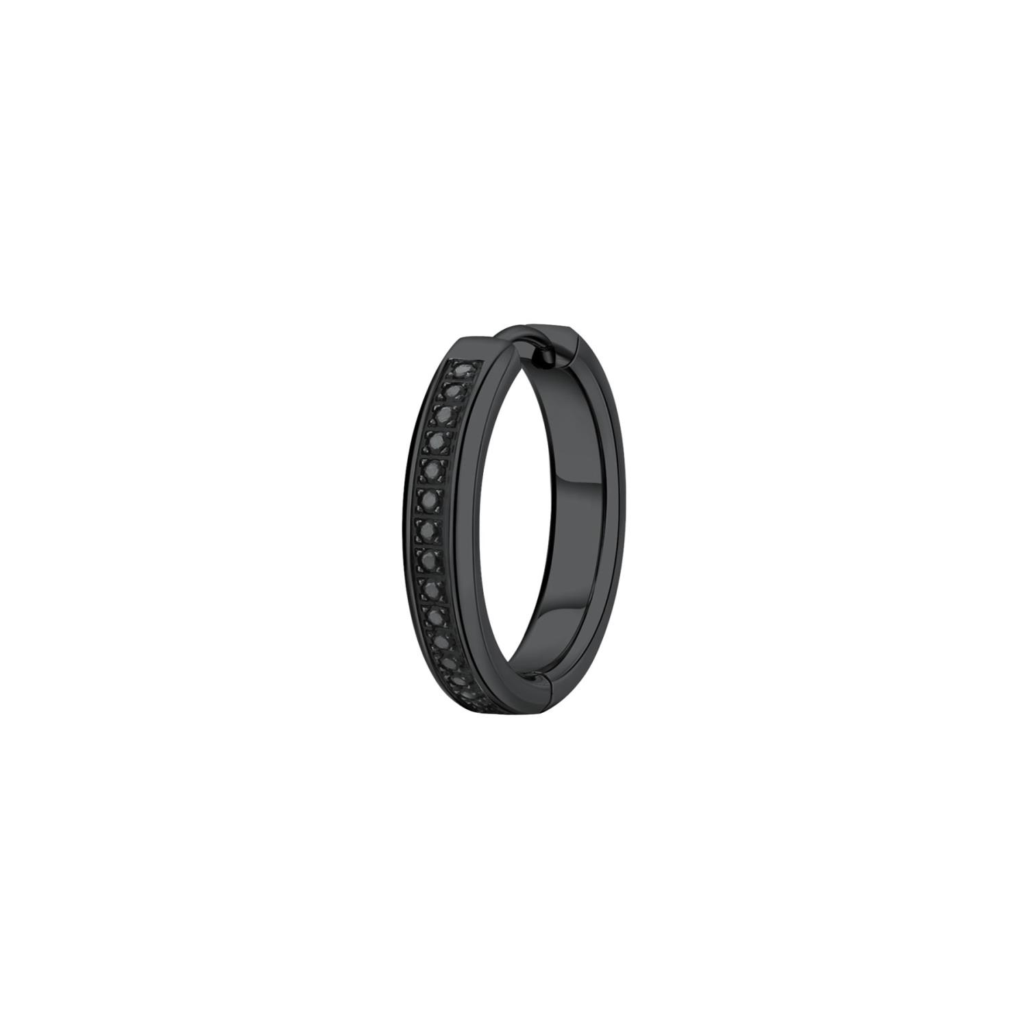 Brosway - Orecchino INK in acciaio e pvd gun e cubic zirconia black Ref. BIK122 - BROSWAY