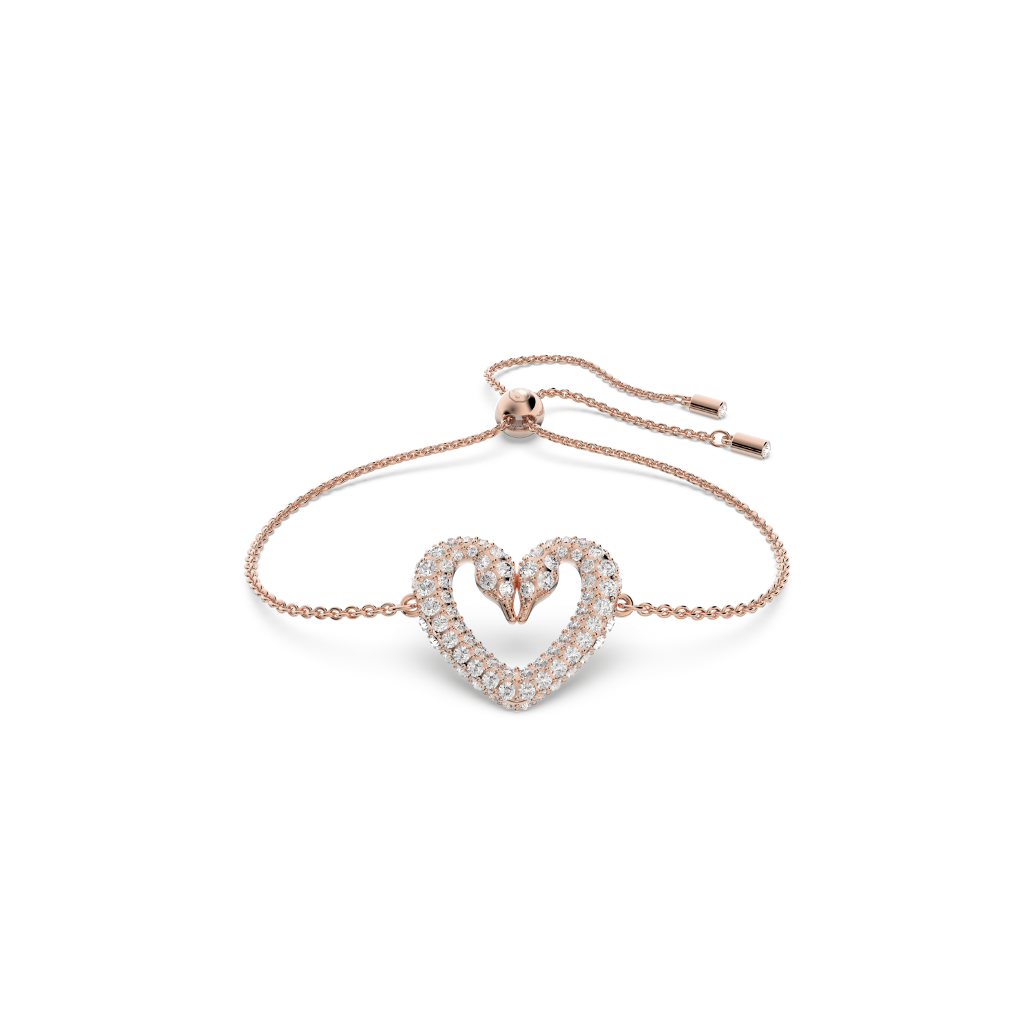 Swarovski - Braccialetto Una, Cuore, Bianco, Placcato color oro rosa Ref. 5628658 - SWAROVSKI
