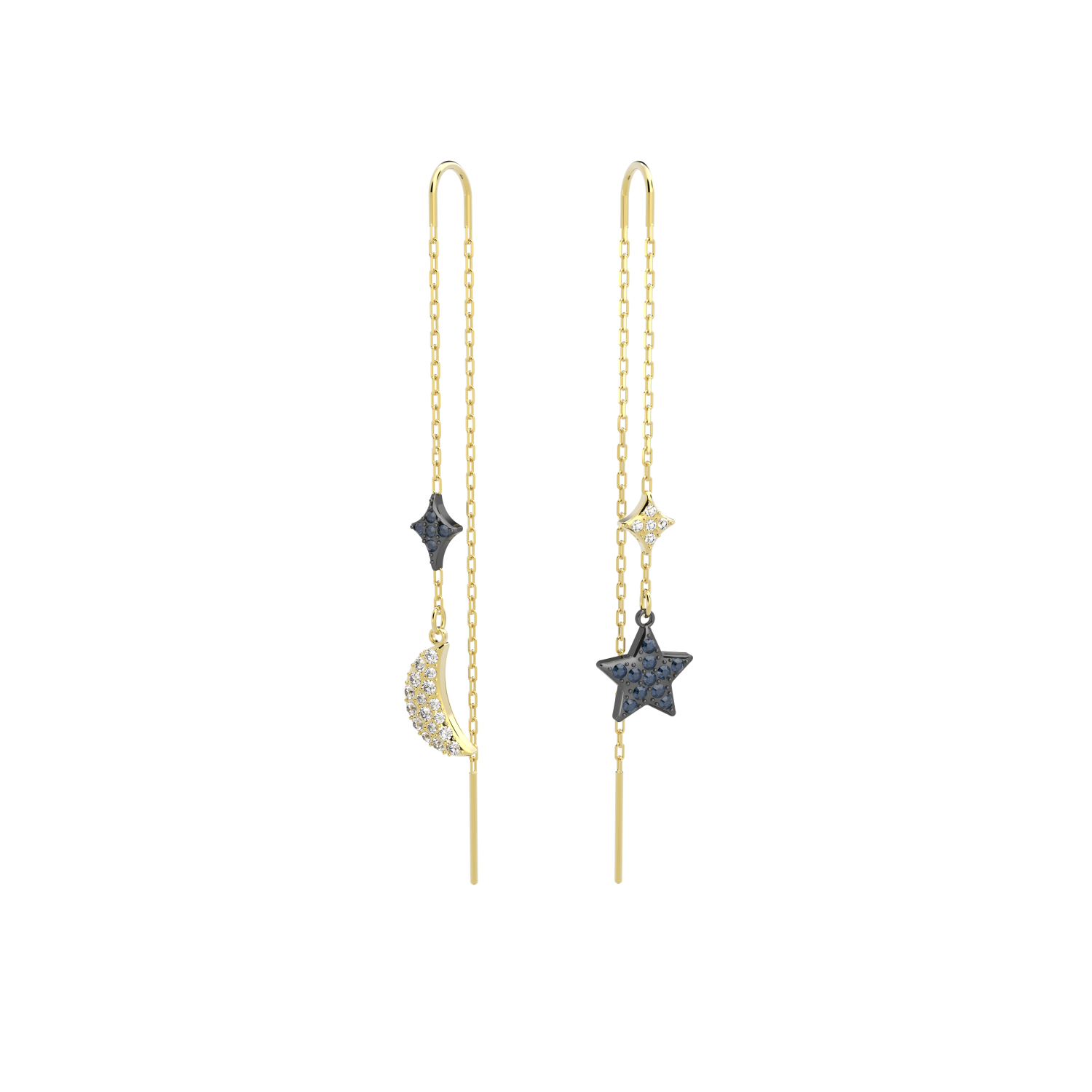 Swarovski - Orecchini Swarovski Symbolic Moon, verde acqua, Mix di placcature Ref. 5627351 - SWAROVSKI