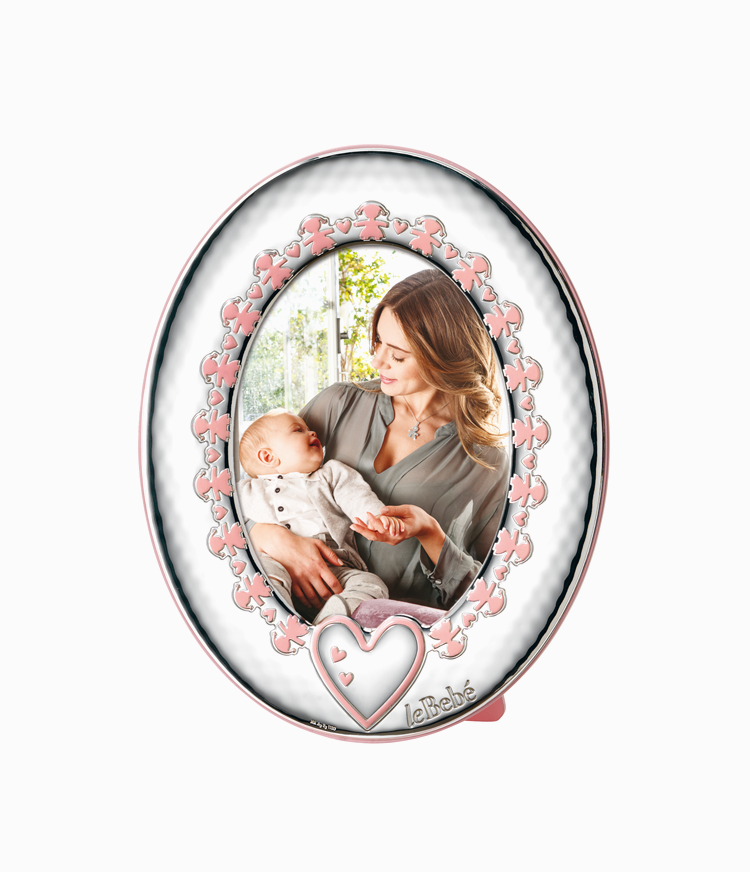 PORTAFOTO LEBEBE - Cornice Bimba ovale in argento Ref. LB 201/10 R - LEBEBÉ