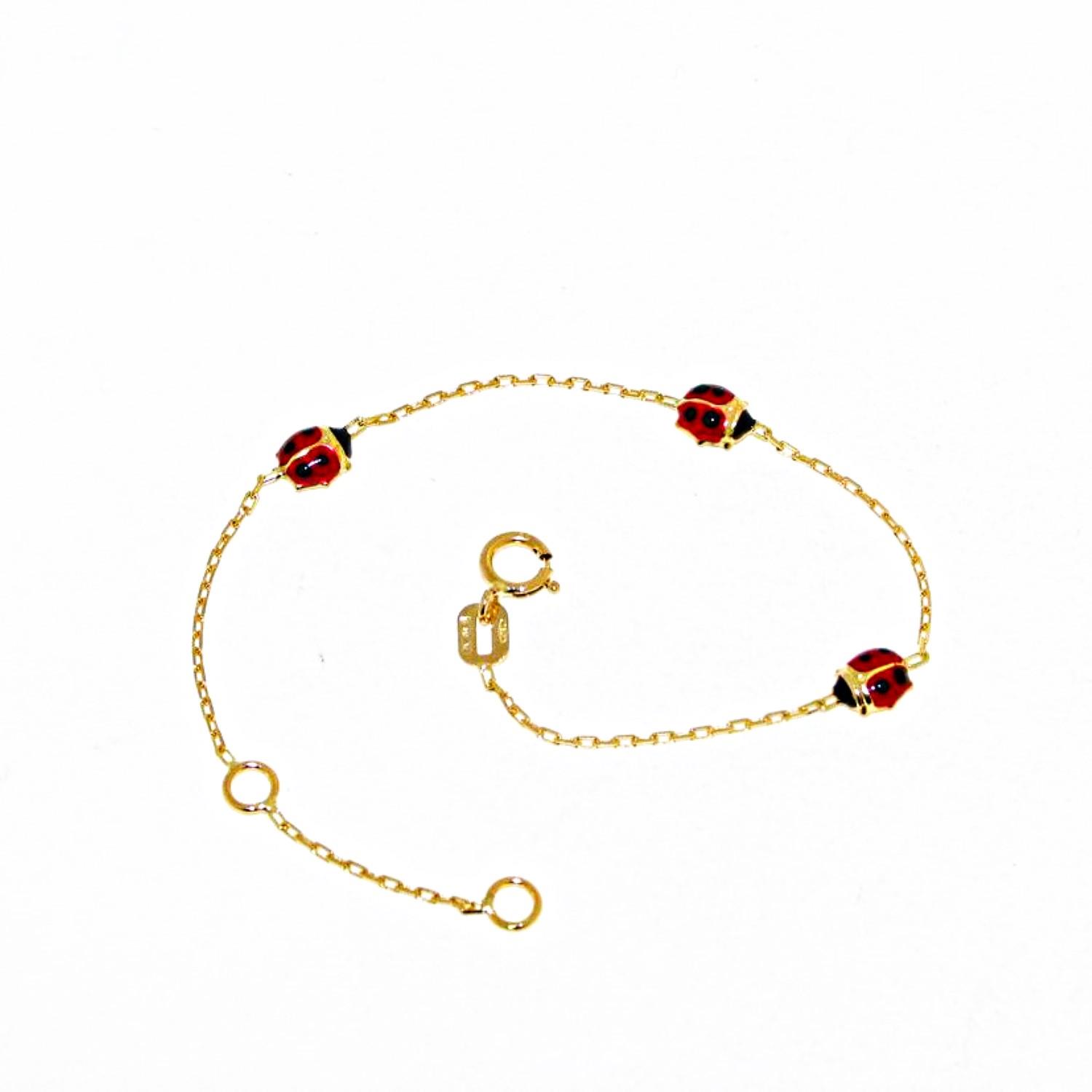 Bracciale da bambino in Oro Giallo con Coccinelle Ref. 146469 - BARTOCCINI G