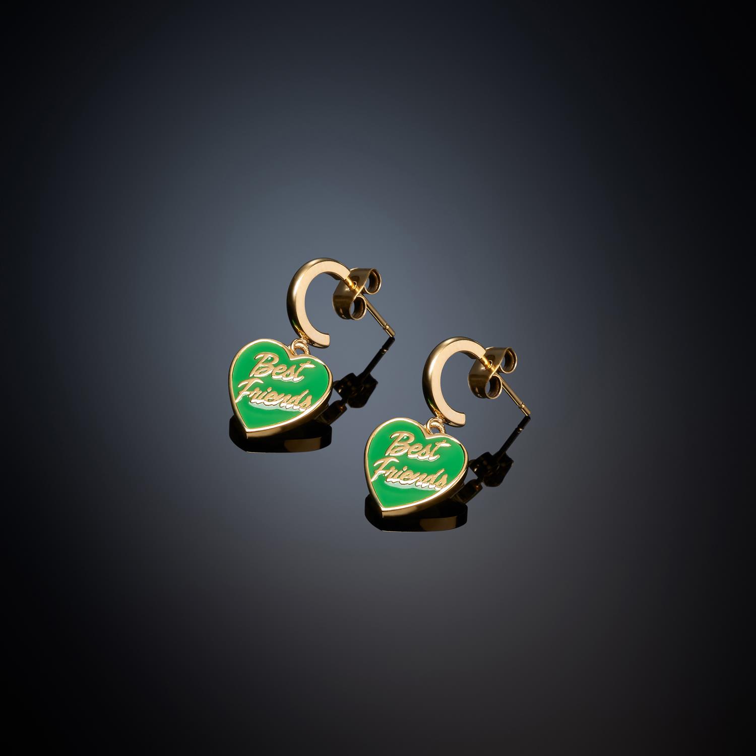Chiara Ferragni Orecchini Cuore Verde "Best Friends" Ref. J19AVI09 - CHIARA FERRAGNI