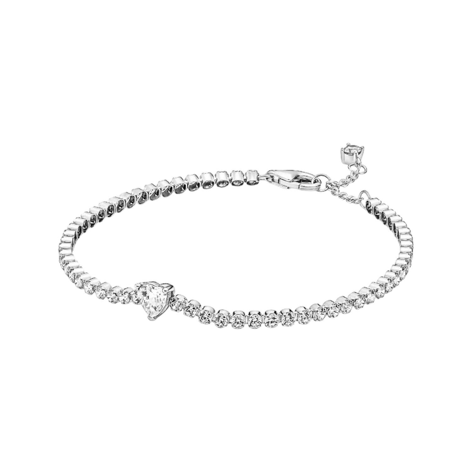Pandora - Bracciale Tennis con cuore in rilievo Ref. 590041C01 - PANDORA