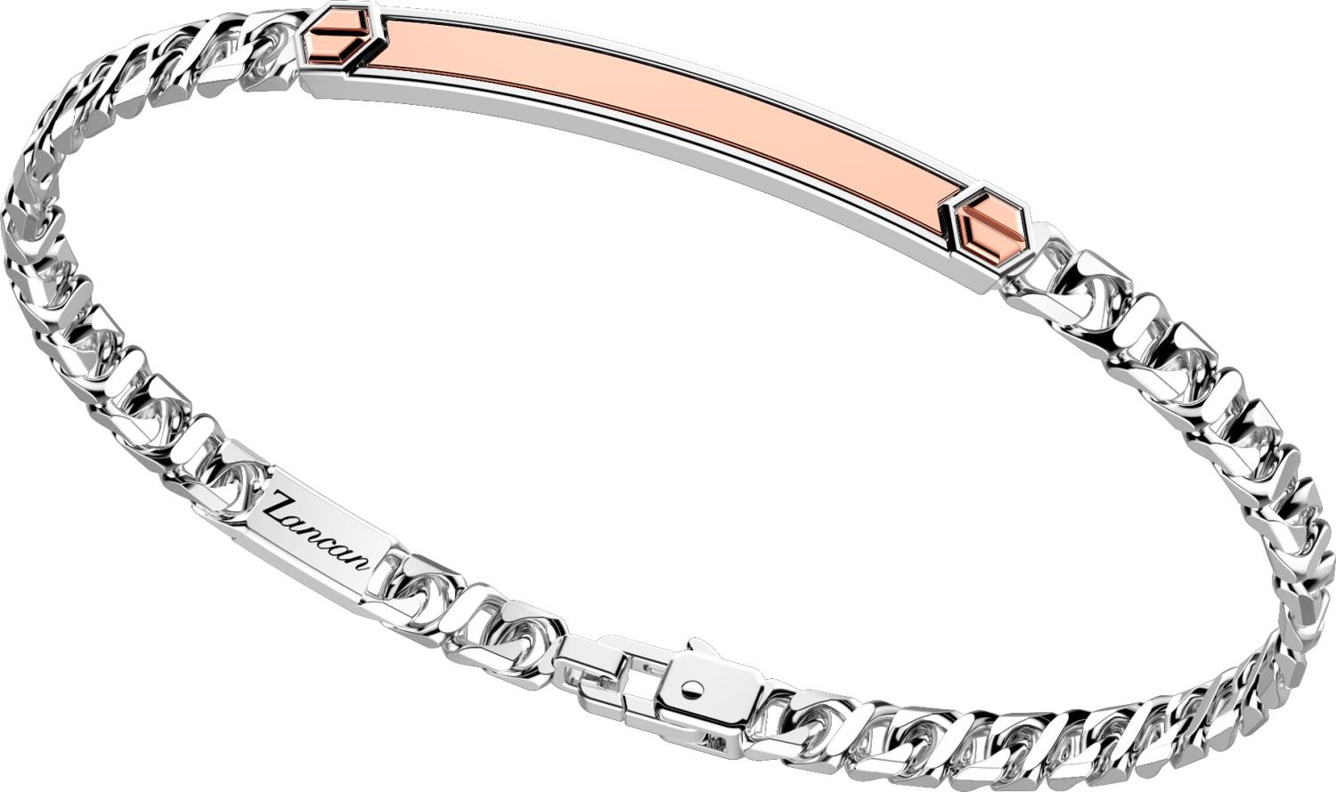 Bracciale Zancan da uomo in Argento e Oro Rosa Ref. EXB885R - ZANCAN