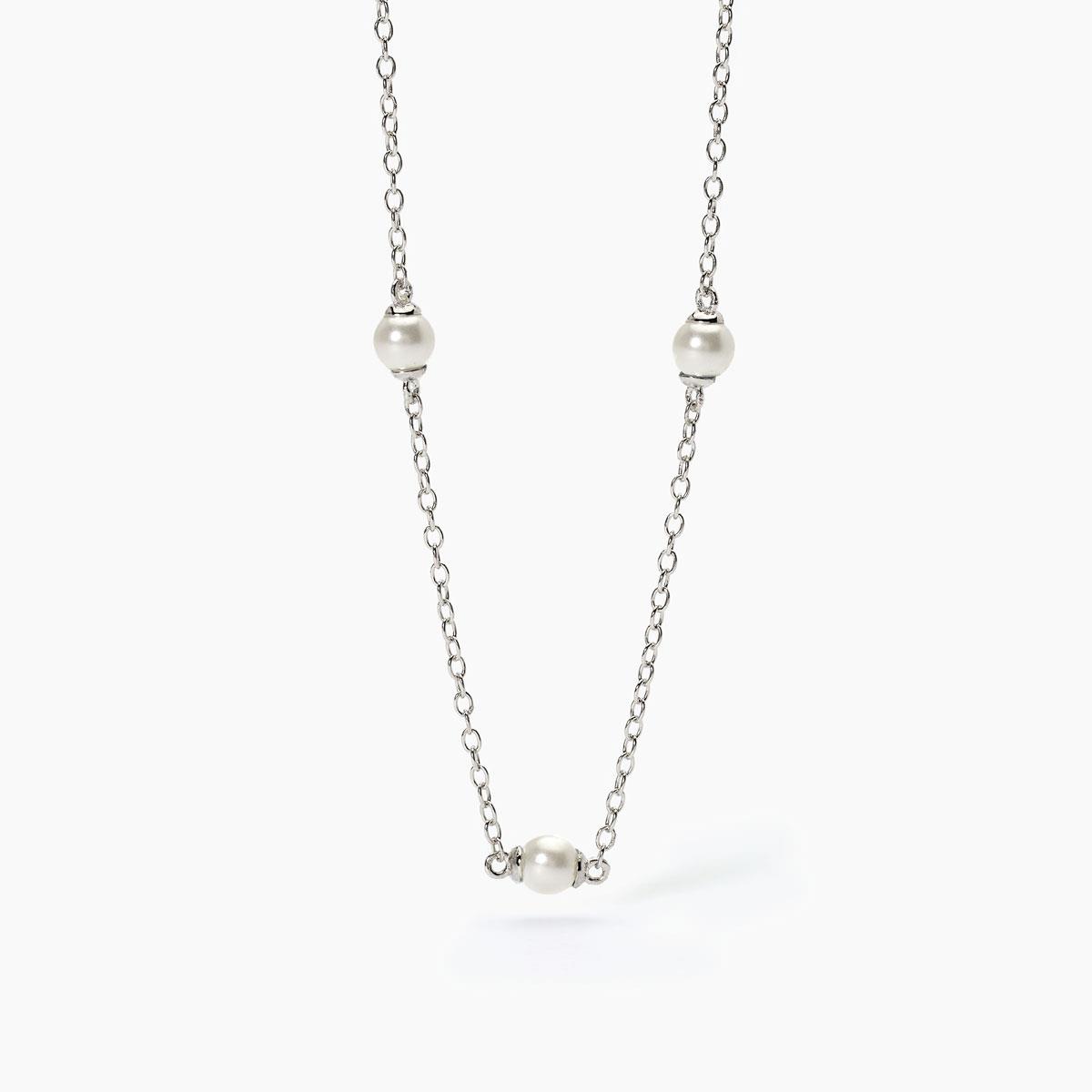 Gioielli linea bambino - Girocollo in argento perle conchiglia Ref. 553615 - MABINA
